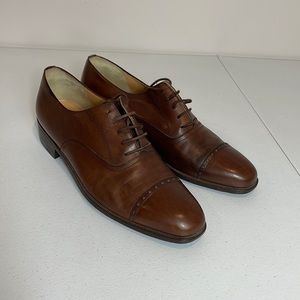Ferragamo Men’s Brown Leather Oxford Shoes